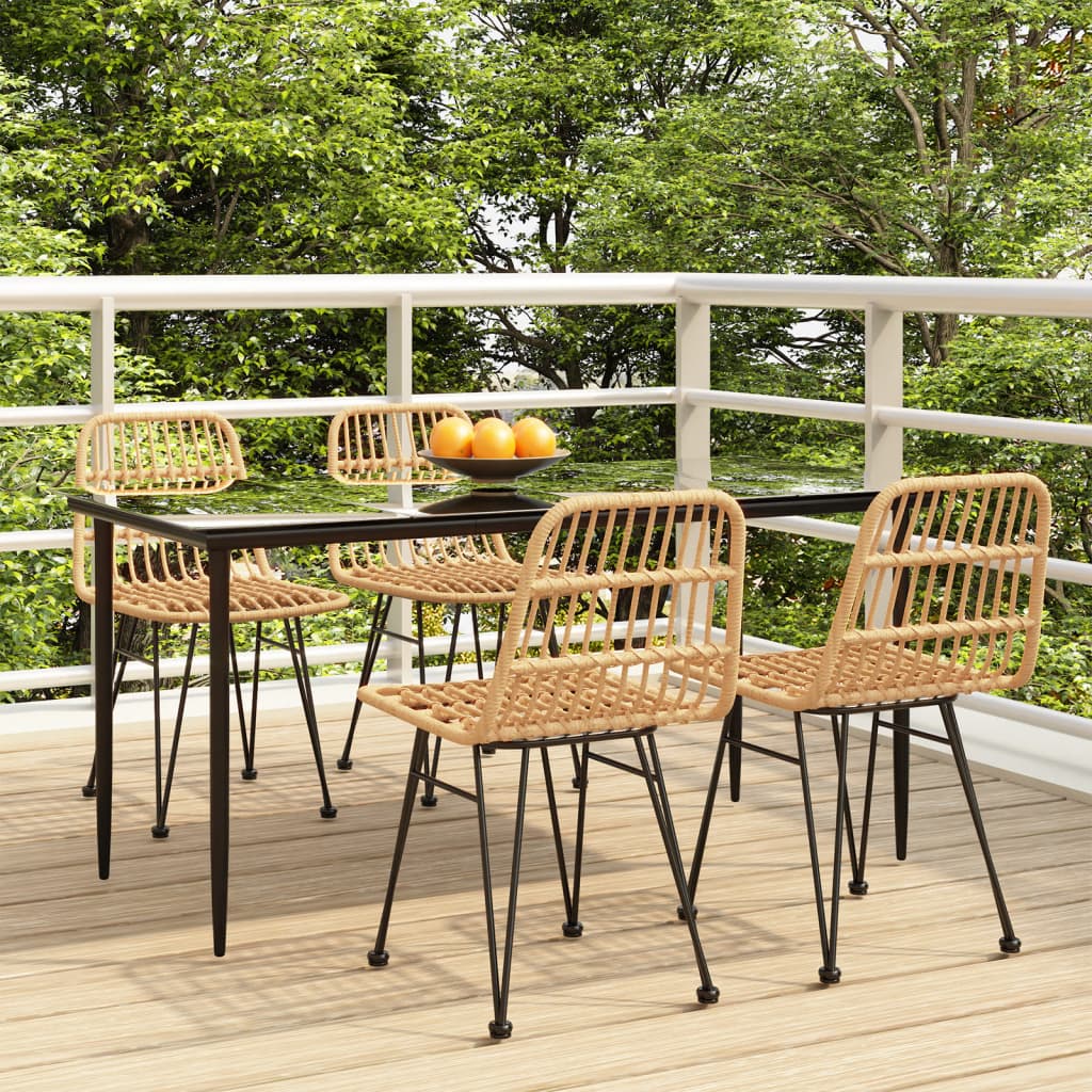 5-tlg. Garten-Essgruppe Poly Rattan 5-tlg. Garten-Essgruppe Poly Rattan
