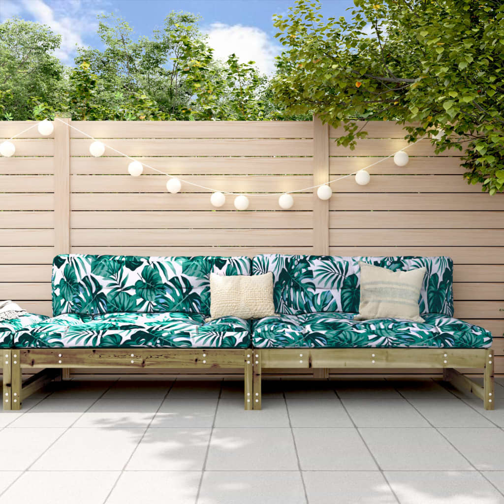 Garten-Mittelsofas 2 Stk. 120x80 cm Kiefernholz Imprägniert Garten-Mittelsofas 2 Stk. 120x80 cm Kiefernholz Imprägniert