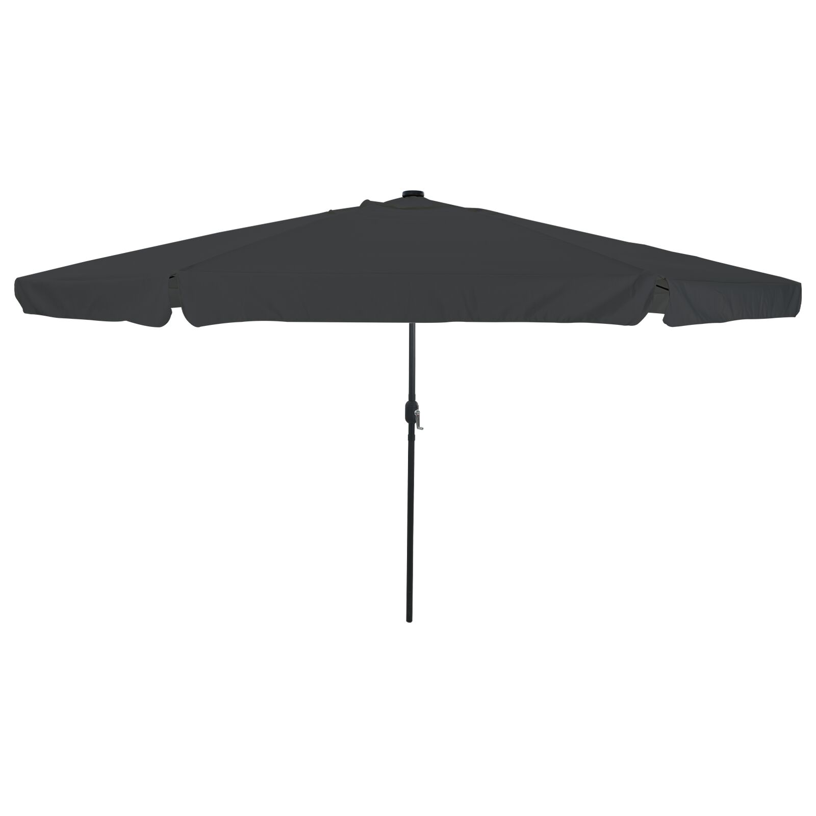 Garten-Schirm mit LED-Lichtern ø395x245 cm in Anthrazit