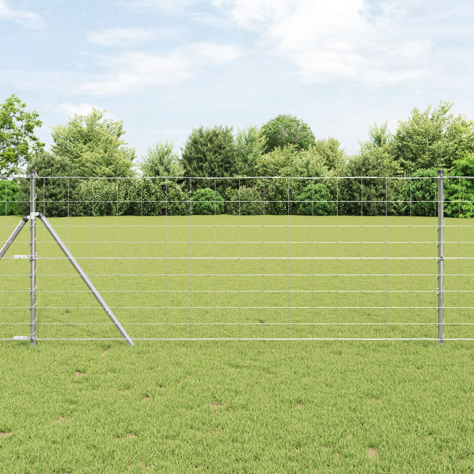 Feldzaun 1x50 m Verzinkter Stahl