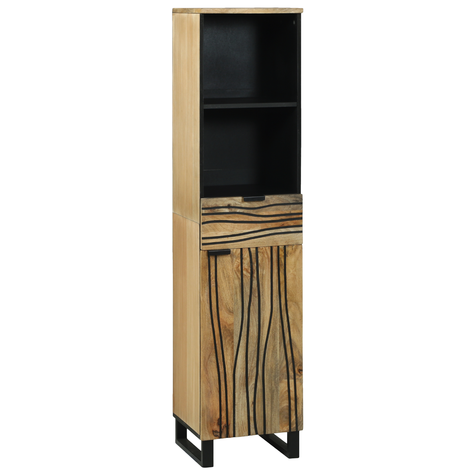 Badezimmerschrank 38x33.5x160 cm Massivholz Mango