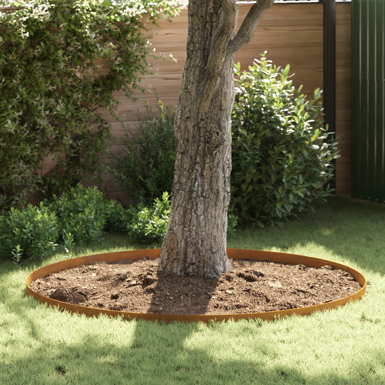 Rasenrand Rostig 450 x 10 cm Witterungsbeständiger Stahl