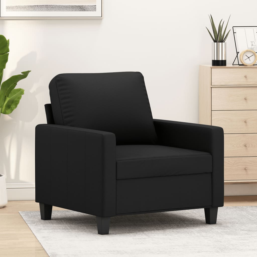 Sessel Schwarz 60 cm Kunstleder Sessel Schwarz 60 cm Kunstleder