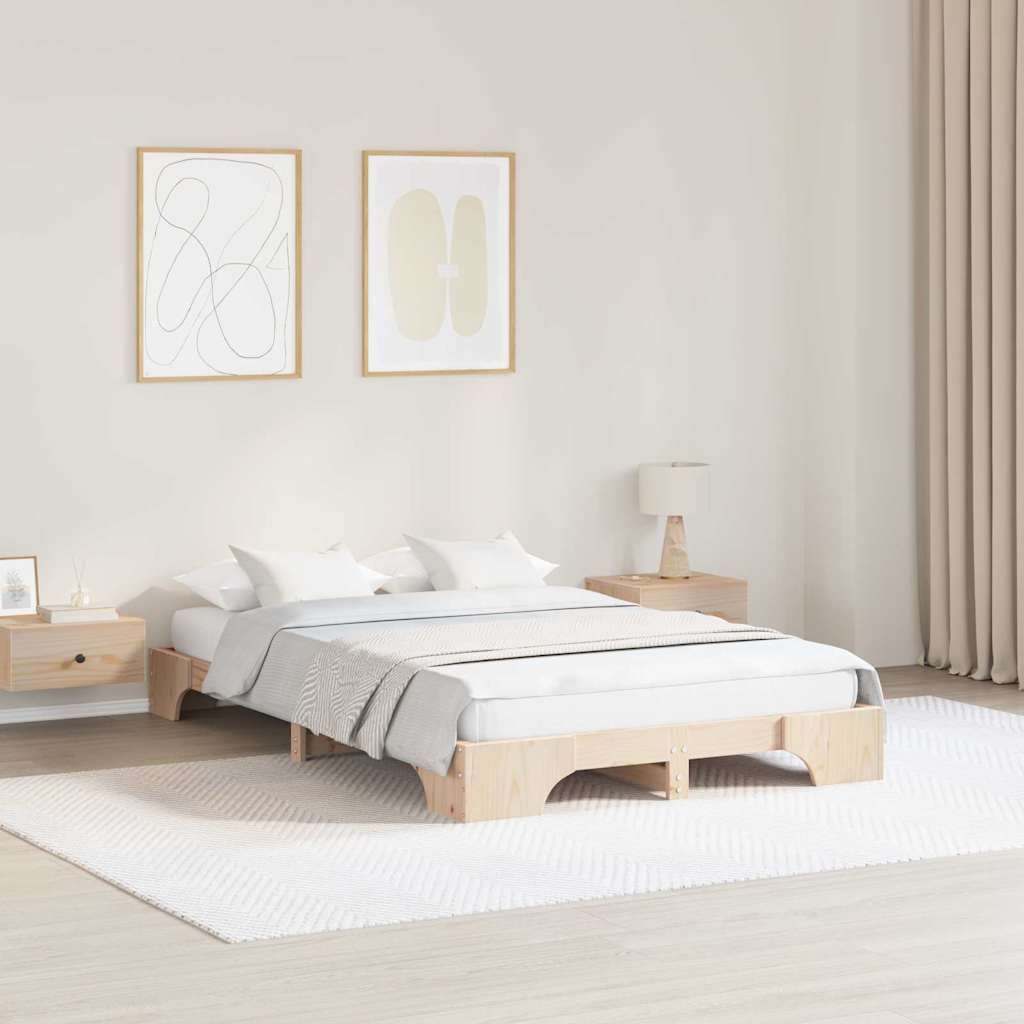 Bettgestell 140x190 cm aus massivem Kiefernholz
