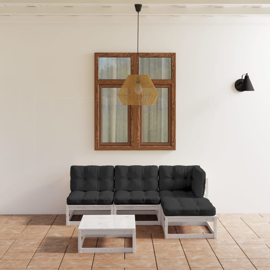 5-tlg. Garten-Lounge-Set mit Kissen Kiefer Massivholz 5-tlg. Garten-Lounge-Set mit Kissen Kiefer Massivholz