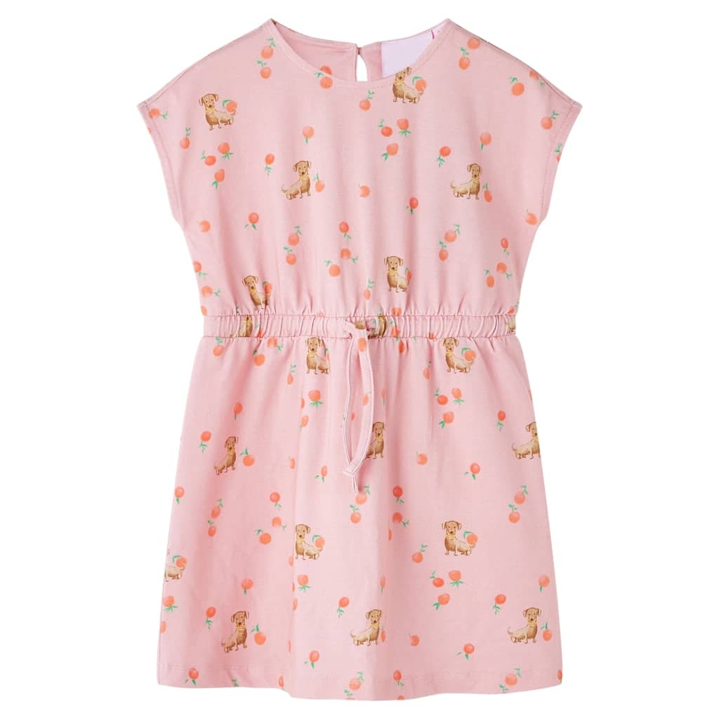 Kinderkleid mit Taillenband Hellorange 104 Kinderkleid mit Taillenband Hellorange 104