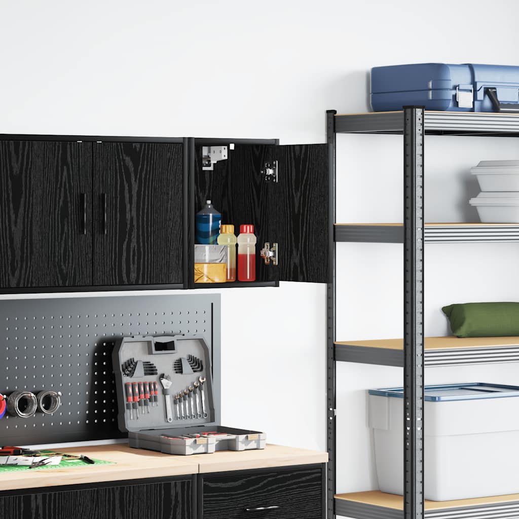 Garagen-Wandschrank Schwarz Holzwerkstoff Garagen-Wandschrank Schwarz Holzwerkstoff