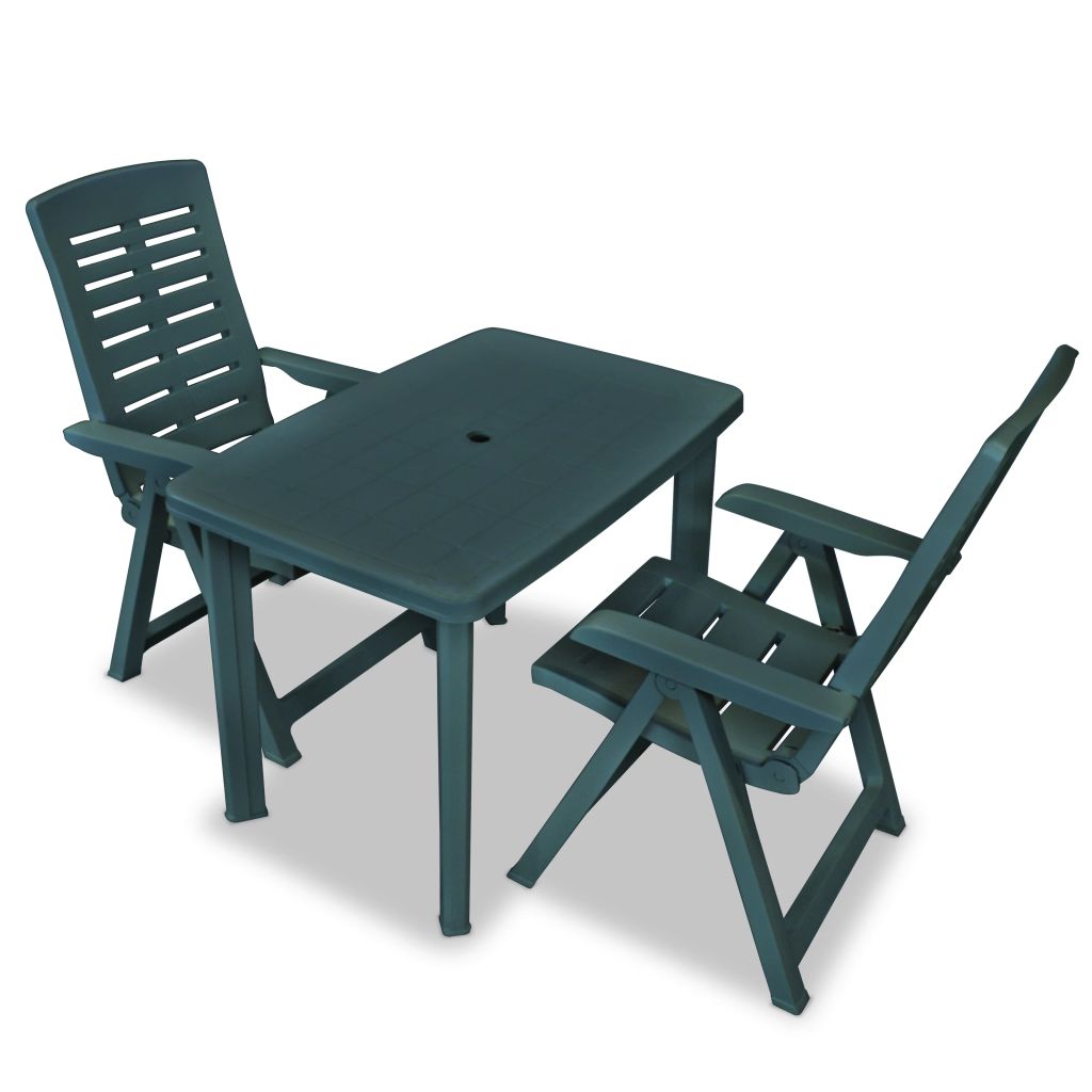 3-tlg. Bistro-Set Kunststoff Grün 3-tlg. Bistro-Set Kunststoff Grün