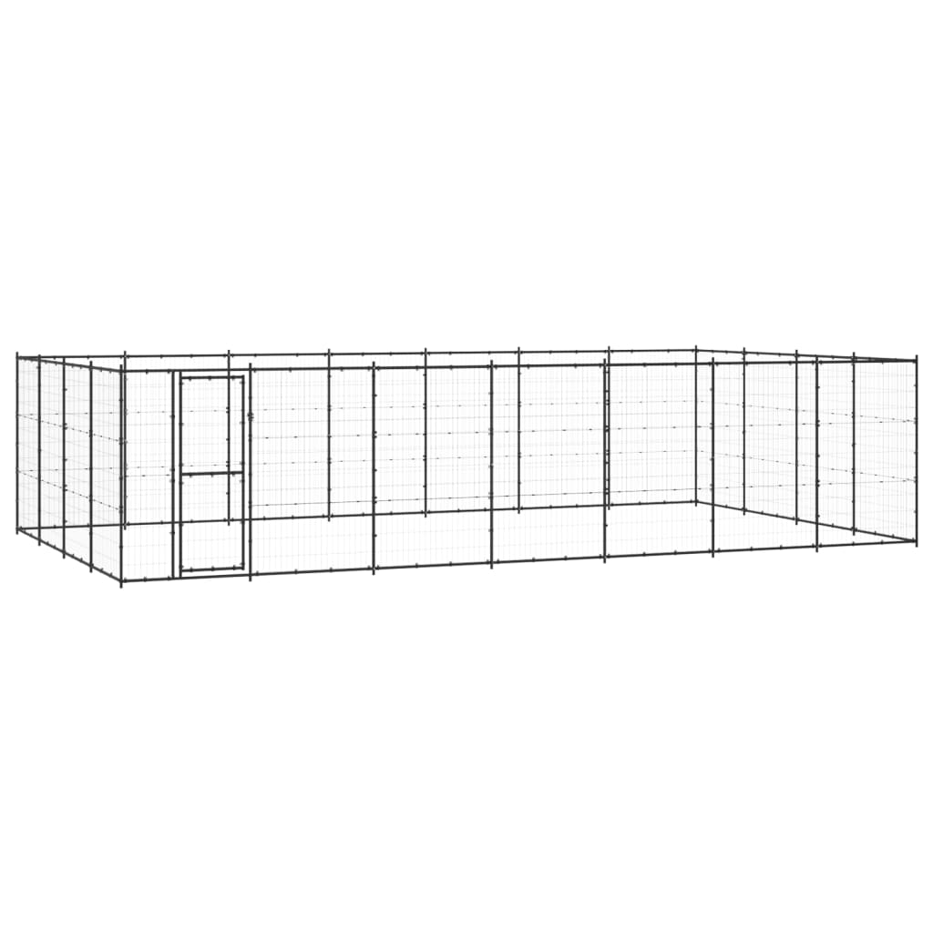 Outdoor-Hundezwinger Stahl 33,88 m²
