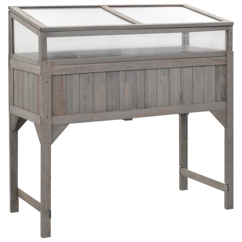Hochbeet mit Gewächshaus 110x54x120 cm Massivholz Tanne Hochbeet mit Gewächshaus 110x54x120 cm Massivholz Tanne