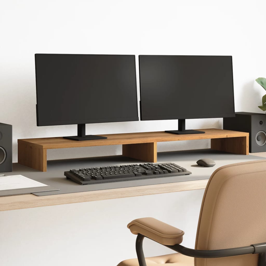 Monitorständer Artisan-Eiche 100x27x10 cm Holzwerkstoff Monitorständer Artisan-Eiche 100x27x10 cm Holzwerkstoff