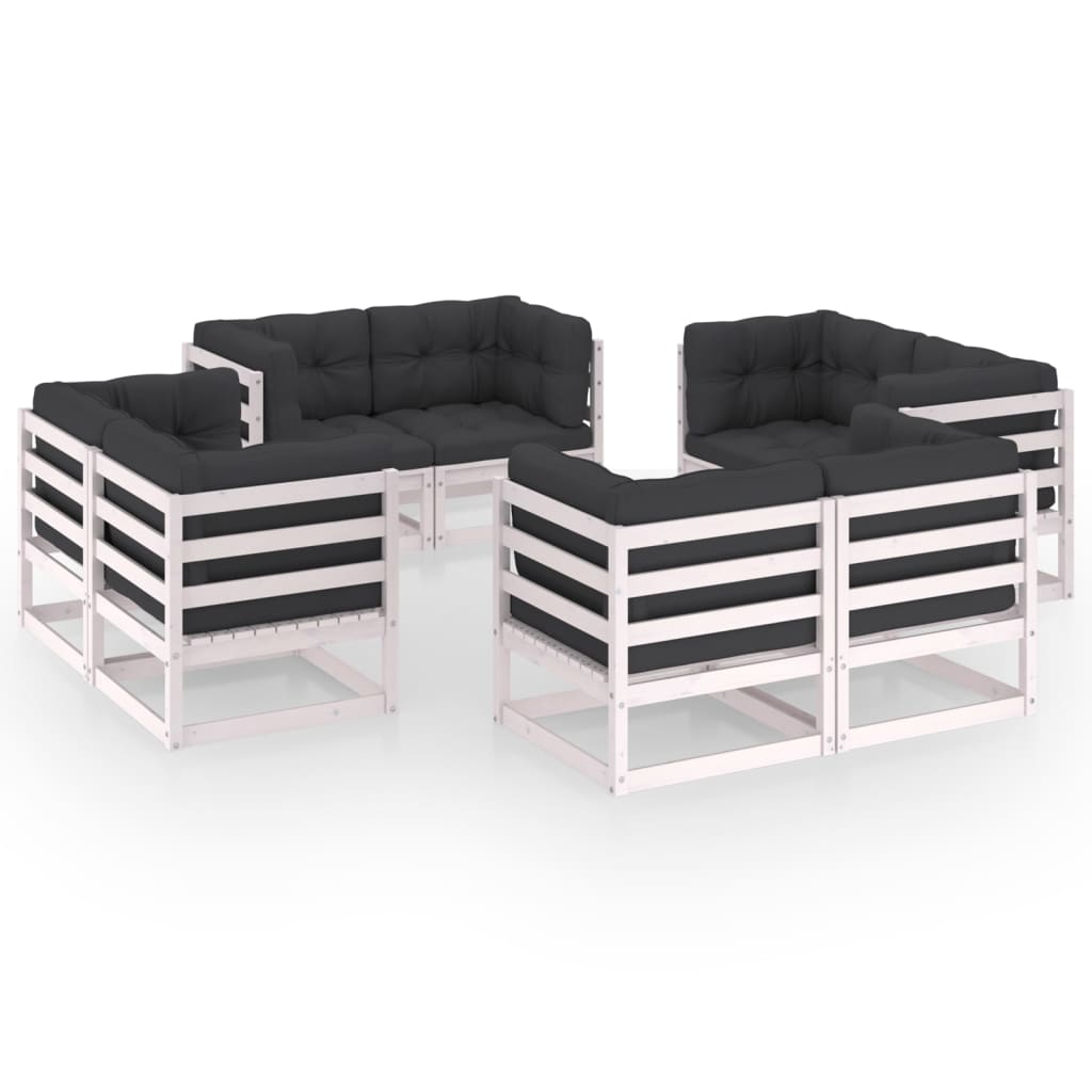 8-tlg. Garten-Lounge-Set mit Kissen Kiefer Massivholz 8-tlg. Garten-Lounge-Set mit Kissen Kiefer Massivholz
