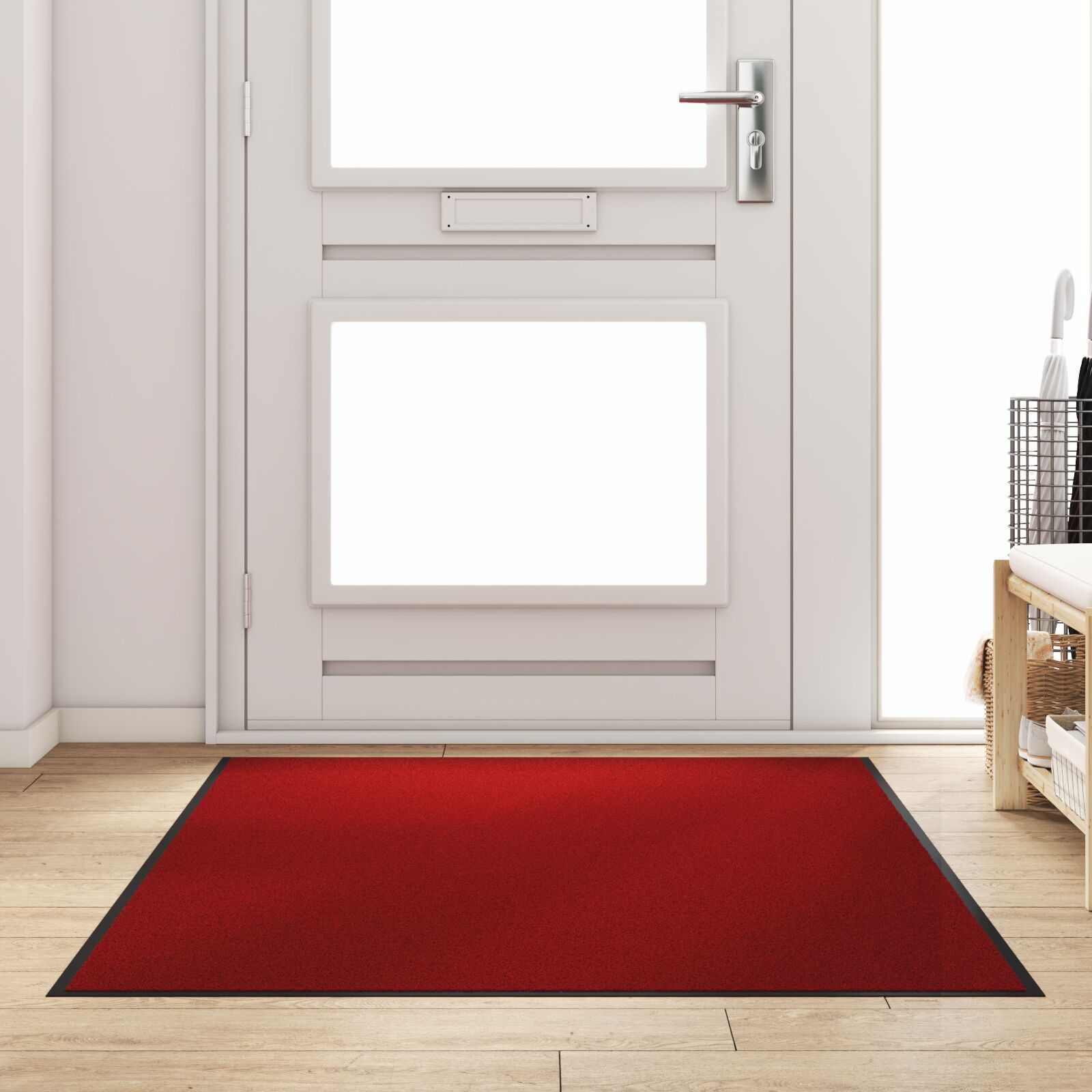 vidaXL rechteckige Türmatte rot 120x180 cm