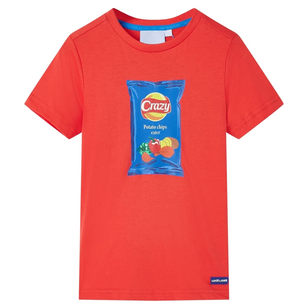 Kinder-Kurzarmshirt Rot 116