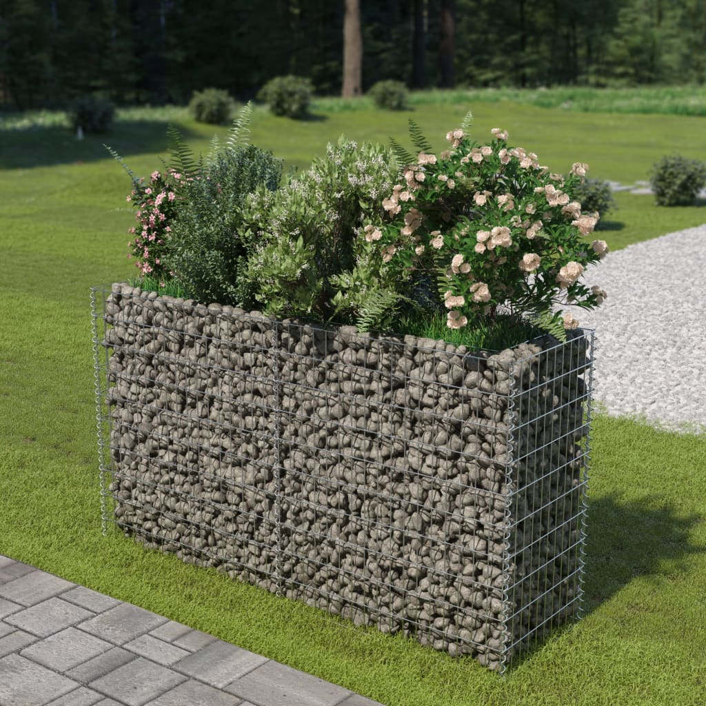 Gabionen-Hochbeet Verzinkter Stahl 180×50×100 cm Gabionen-Hochbeet Verzinkter Stahl 180×50×100 cm