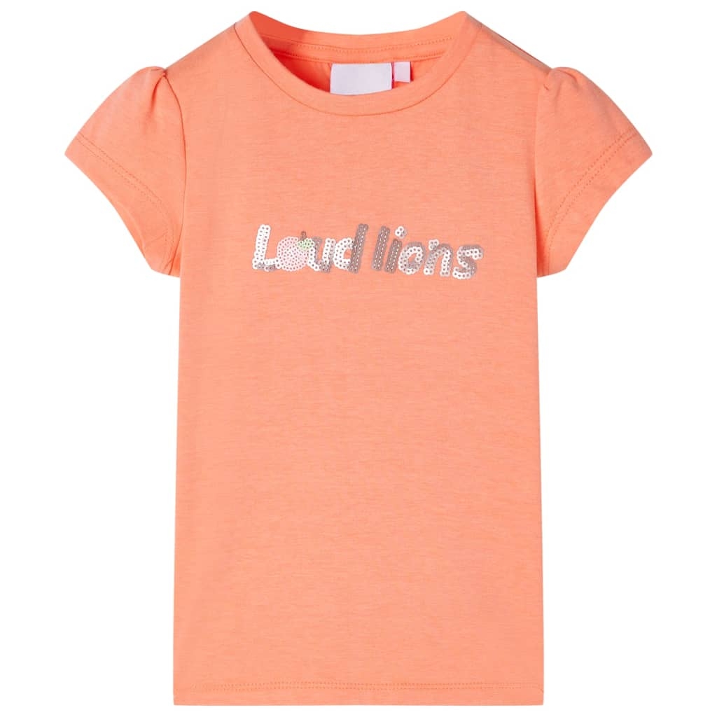 Kinder-T-Shirt mit Flügelärmeln Neonorange 104