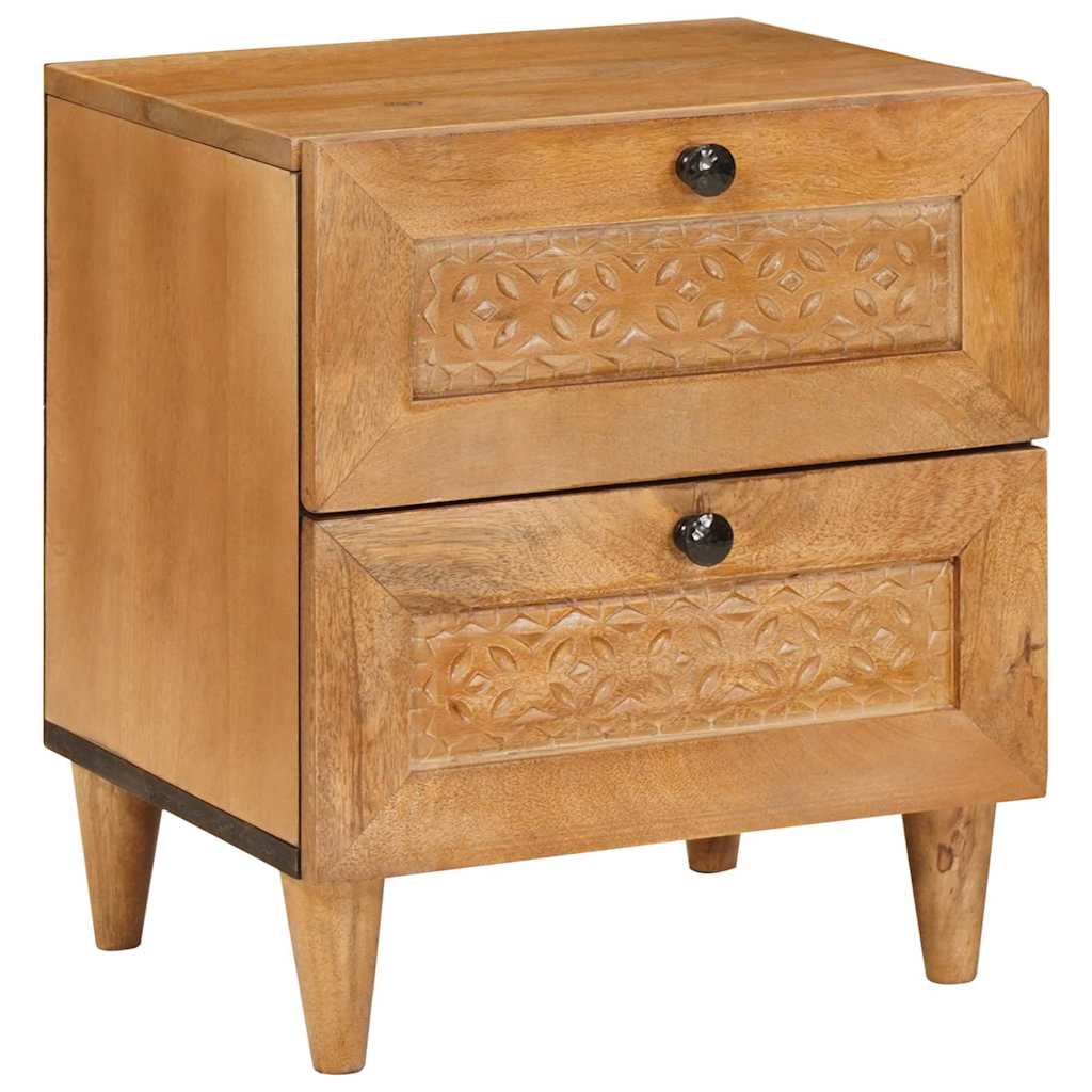 Nachttisch Hellbraun 40 x 33 x 46 cm massives Mangoholz Nachttisch Hellbraun 40 x 33 x 46 cm massives Mangoholz