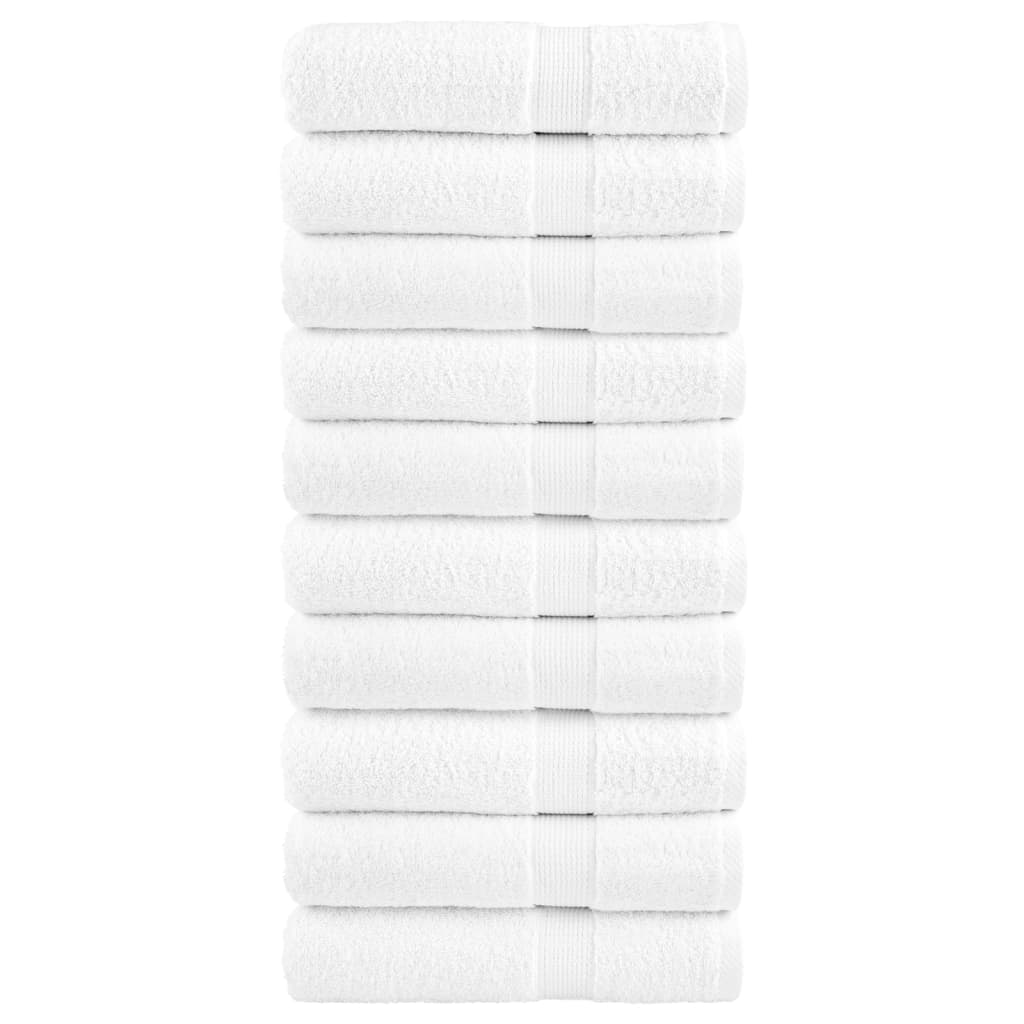 Premium-Duschtücher 10 Stk. Weiß 70x140 cm 600 g/m² Baumwolle