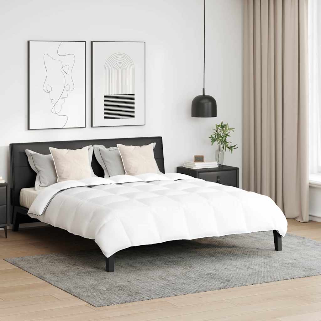 Winter Bettdecke Set mit Kissen 3 pcs Weiß 200 x 220 cm