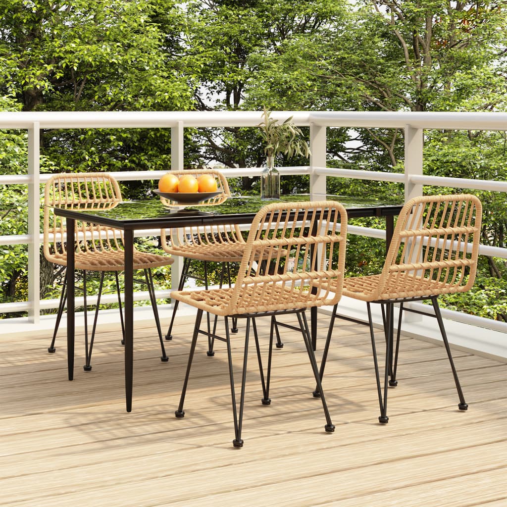 5-tlg. Garten-Essgruppe Poly Rattan 5-tlg. Garten-Essgruppe Poly Rattan