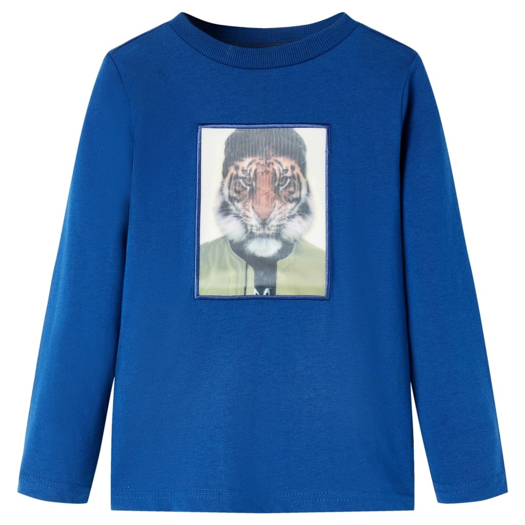 Kinder-Langarmshirt Dunkelblau 128