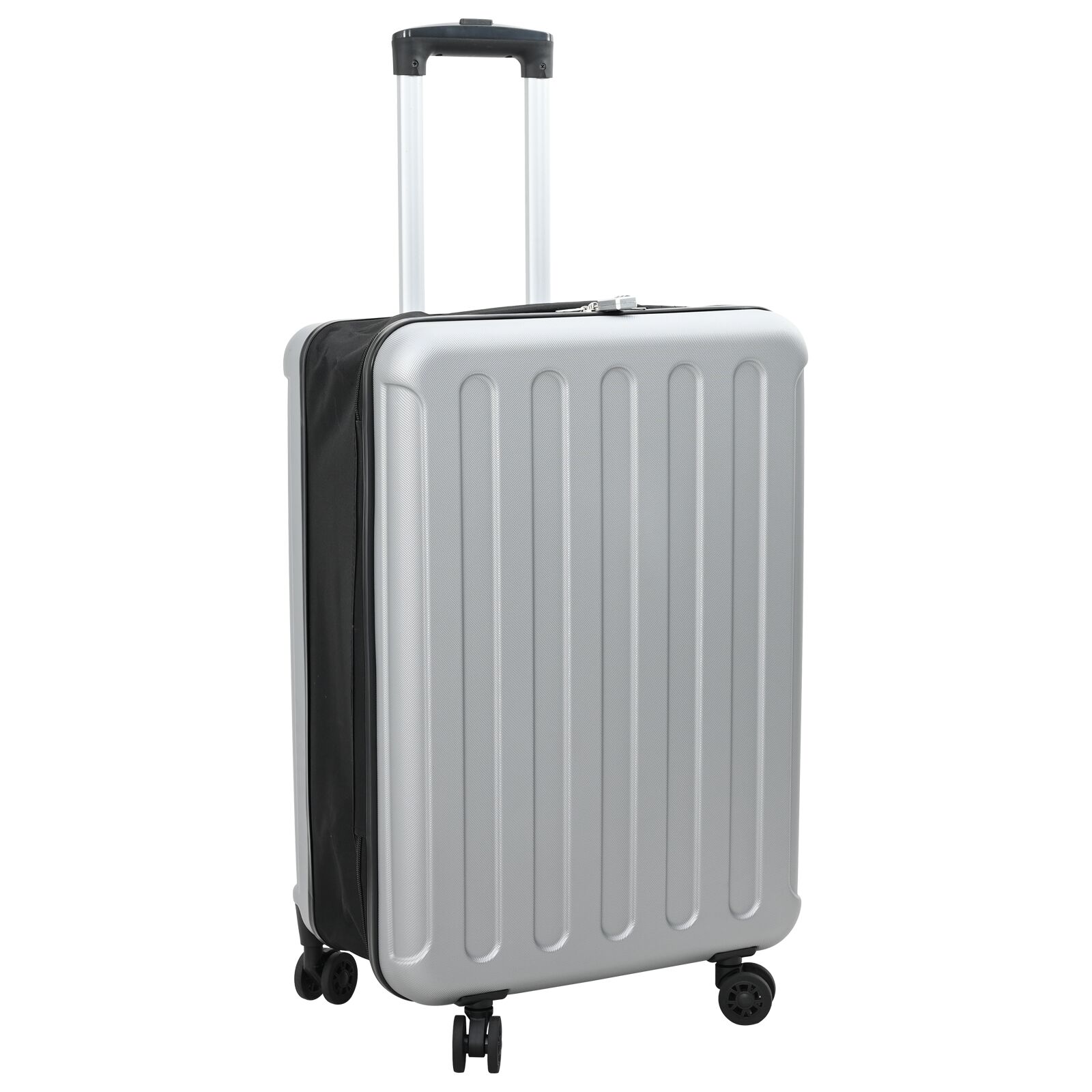 Faltbarer Koffer Hartschale 24'' Silber 43x27x66 cm ABS