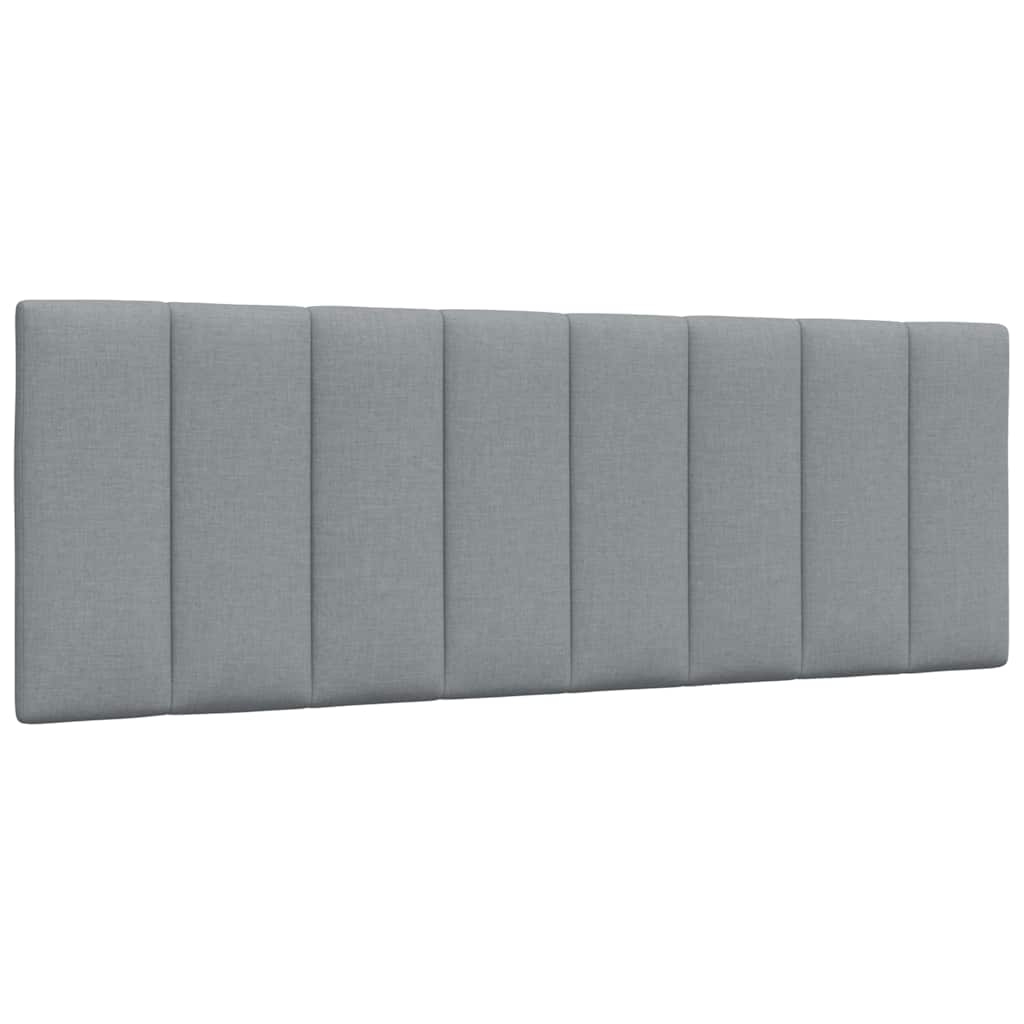 Kopfteil-Kissen "Hanko" Hellgrau 120 cm Stoff