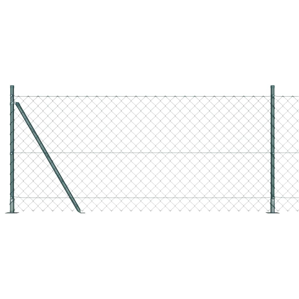 Zaunpfostenset Silber 10 x 1 m Verzinkter Stahl