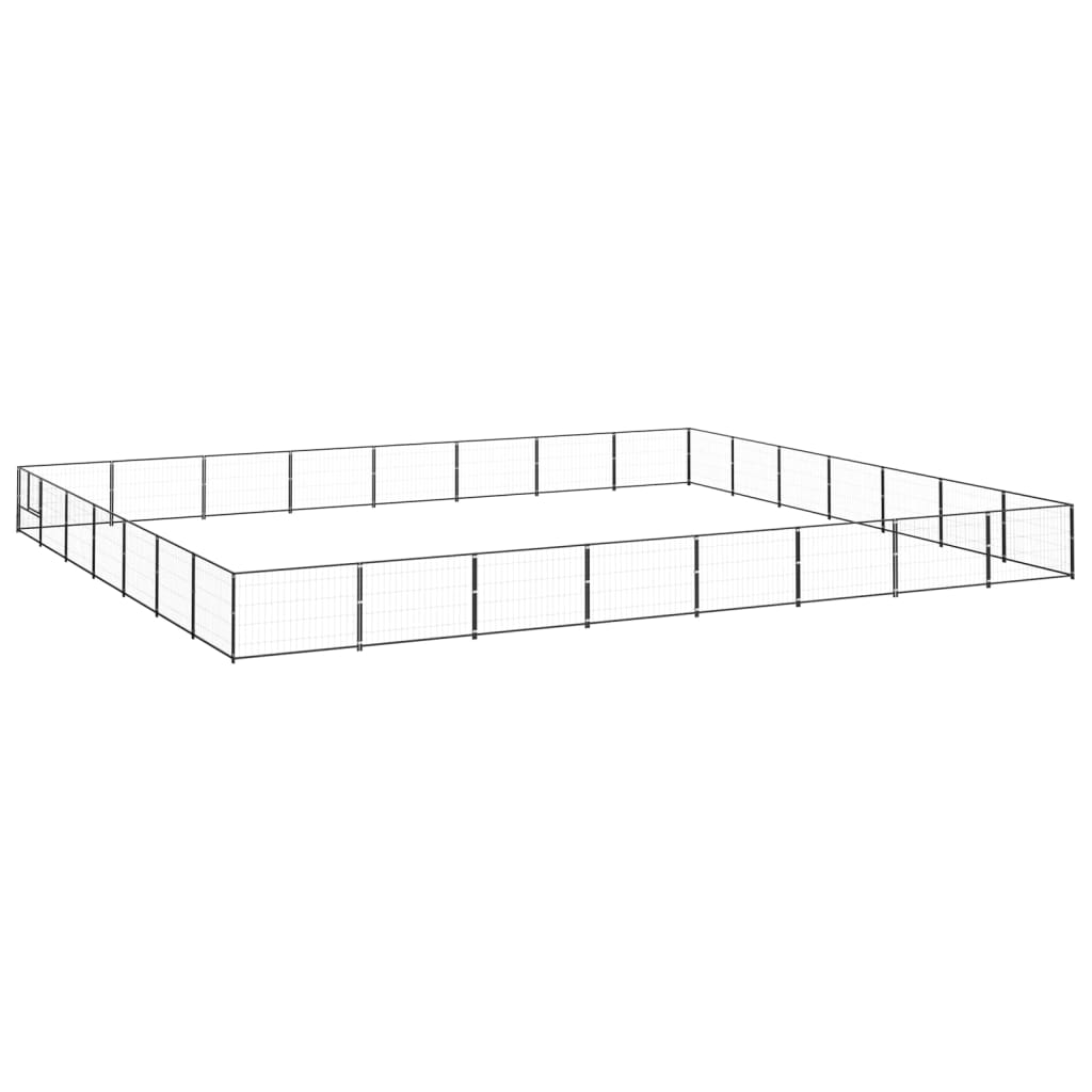 Hundezwinger Schwarz 56 m² Stahl