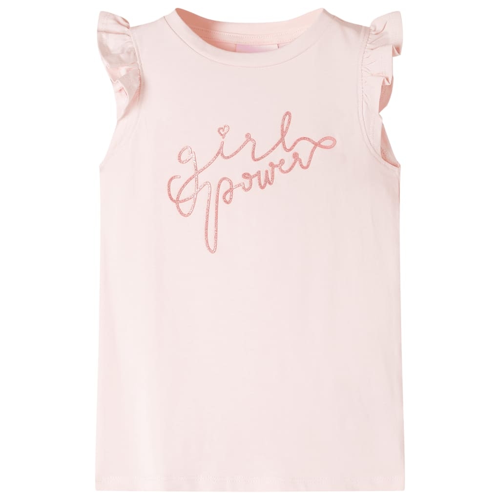 Kinder-T-Shirt mit Rüschenärmeln Zartrosa 104 Kinder-T-Shirt mit Rüschenärmeln Zartrosa 104