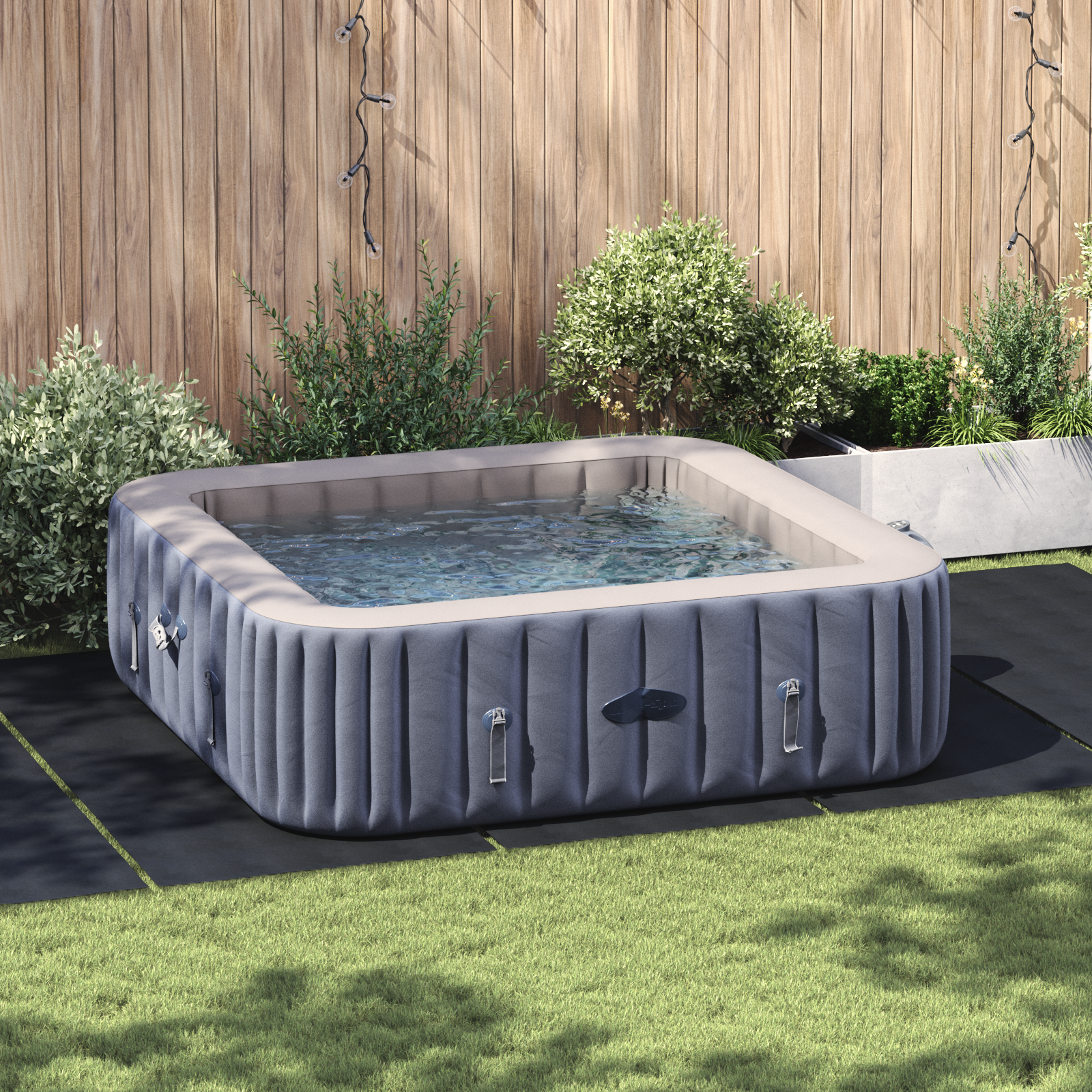 Rechteckige Poolabdeckung Schwarz Polyethylen 550 x 280 cm