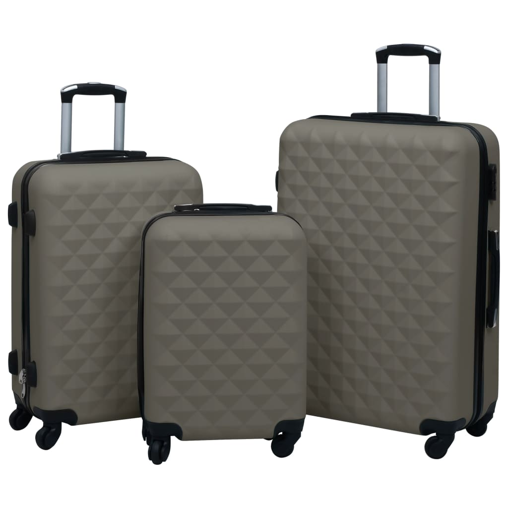 Hartschalen-Trolley-Set 3 Stk. Anthrazit ABS Hartschalen-Trolley-Set 3 Stk. Anthrazit ABS