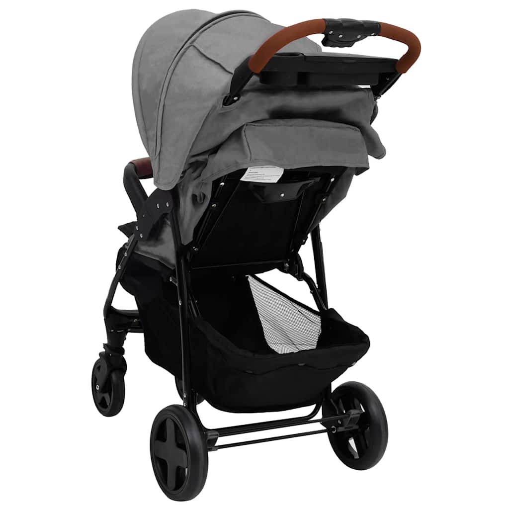 2-in-1 Kinderwagen Hellgrau Stahl 2-in-1 Kinderwagen Hellgrau Stahl
