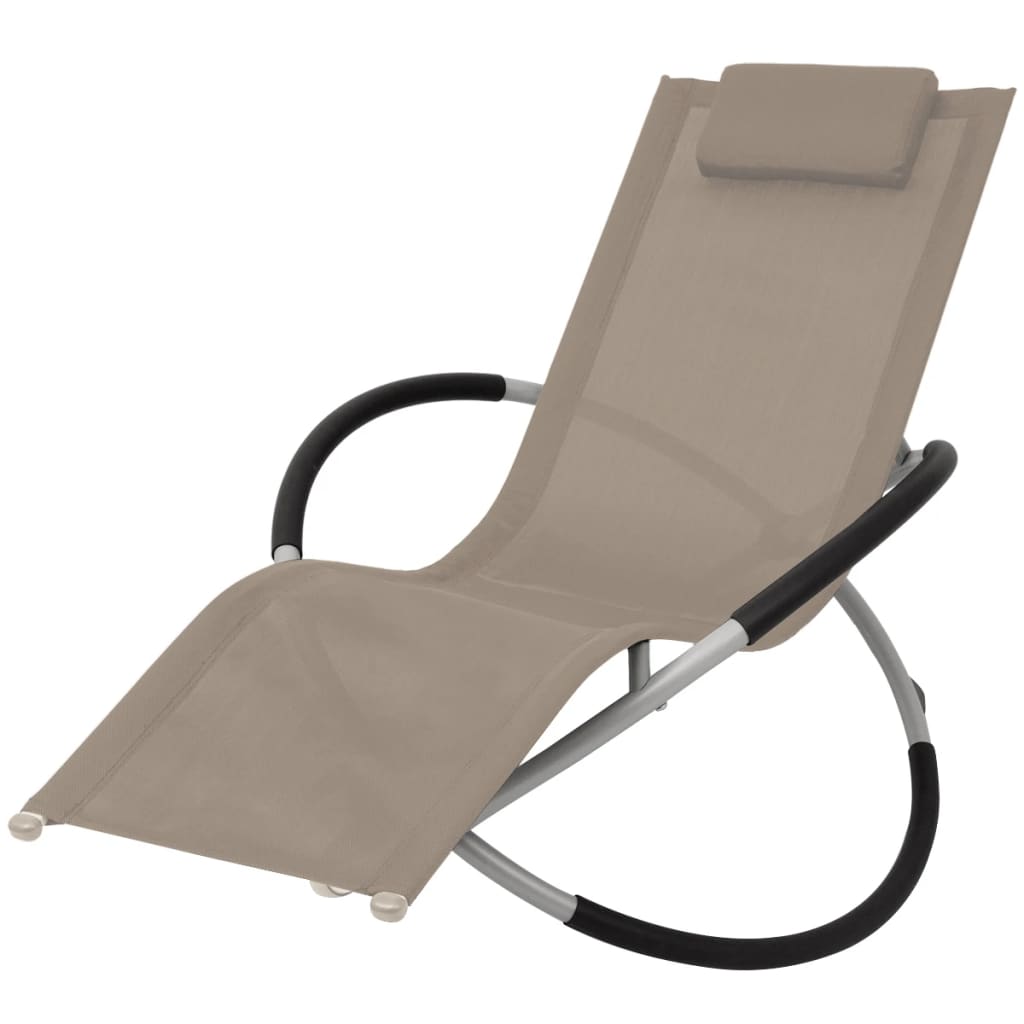 Sonnenliege Geometrisch Stahl Taupe Sonnenliege Geometrisch Stahl Taupe