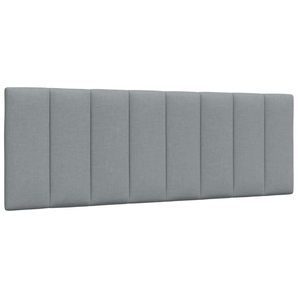 Kopfteil-Kissen "Hanko" Hellgrau 140 cm Stoff