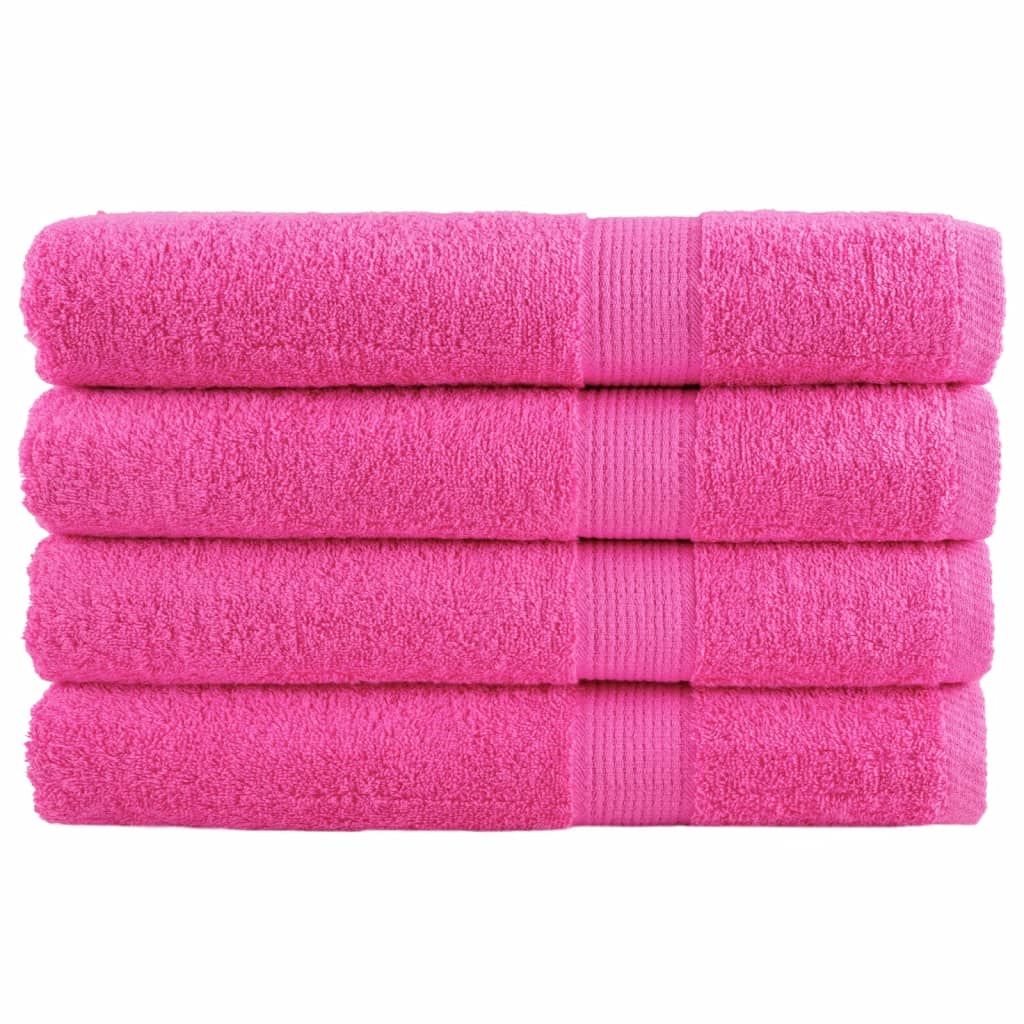 Premium-Handtücher 4 Stk Rosa 100x200cm 600g/m² 100% Baumwolle