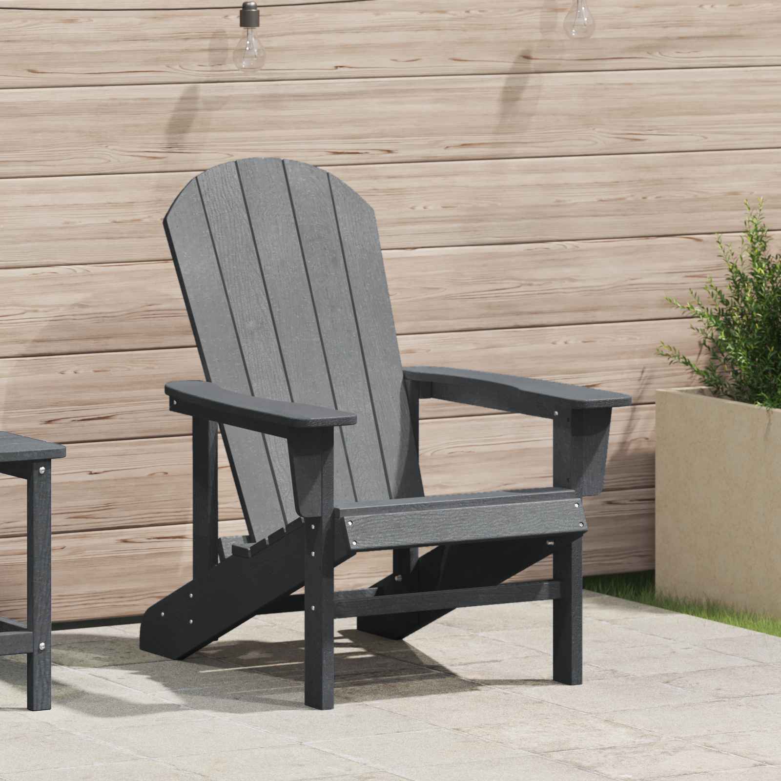 Adirondack-Stuhl Hellgrau 74x82x91 cm HDPE Adirondack-Stuhl Hellgrau 74x82x91 cm HDPE