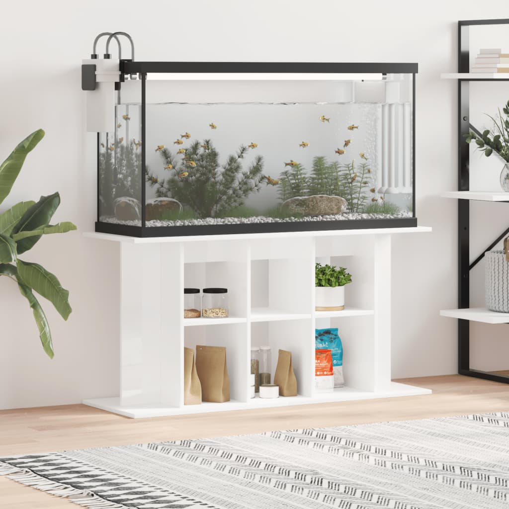 Aquariumständer Hochglanz-Weiß 120x40x60 cm Holzwerkstoff Aquariumständer Hochglanz-Weiß 120x40x60 cm Holzwerkstoff