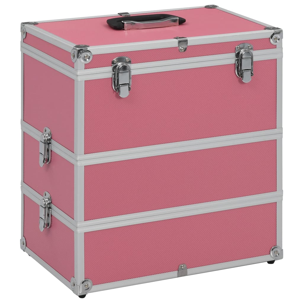 Kosmetikkoffer 37x24x40 cm Rosa Aluminium Kosmetikkoffer 37x24x40 cm Rosa Aluminium