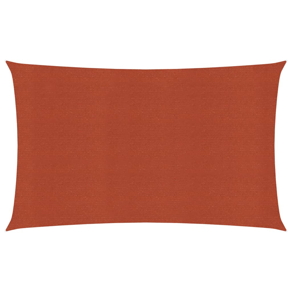 Sonnensegel 160 g/m² Terrakottarot 3x6 m HDPE