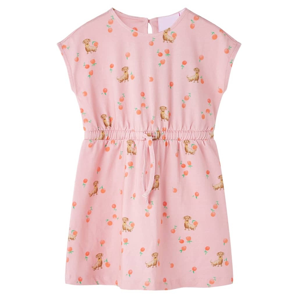 Kinderkleid mit Taillenband Hellorange 128 Kinderkleid mit Taillenband Hellorange 128