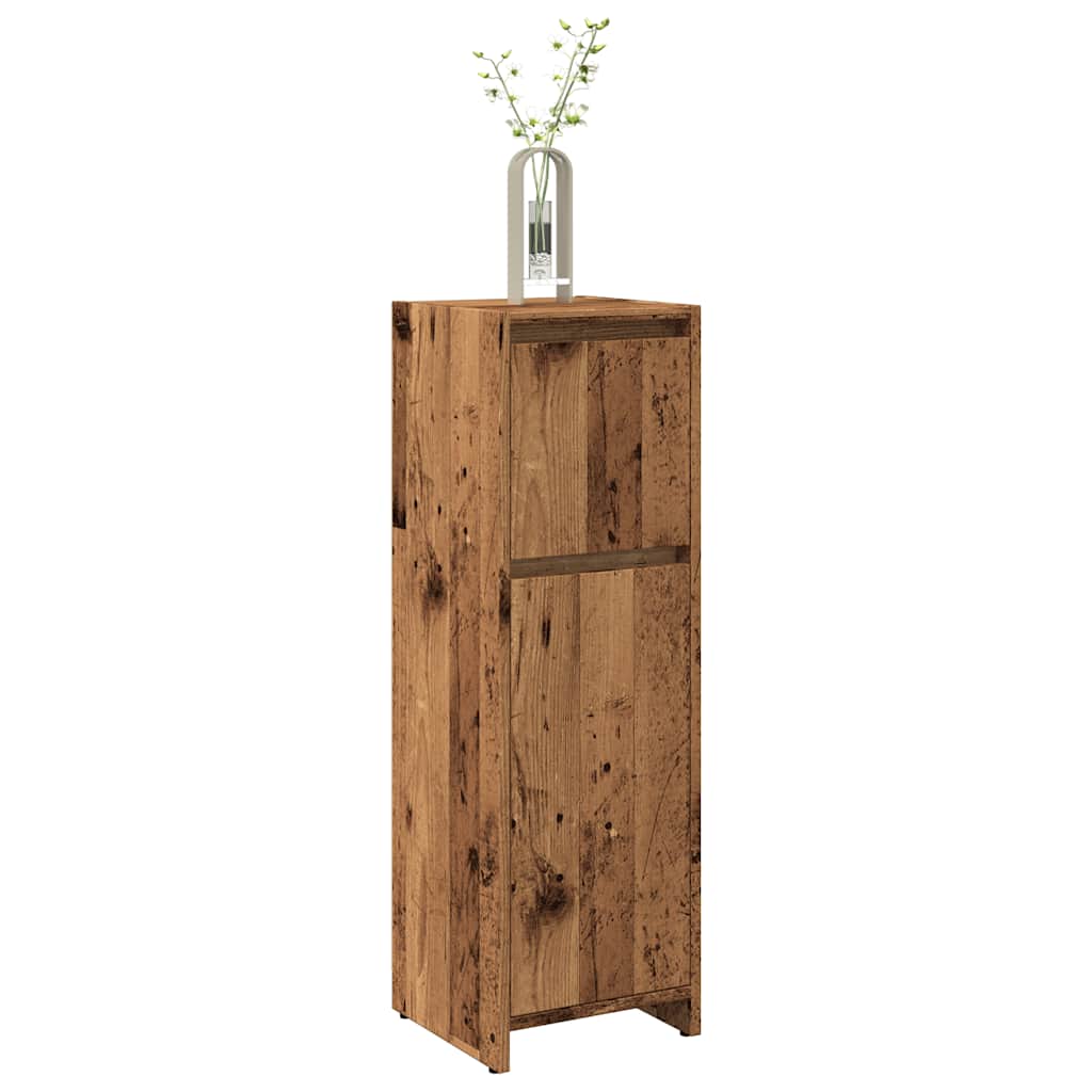 Badschrank Altholz-Optik 30x30x95 cm Holzwerkstoff