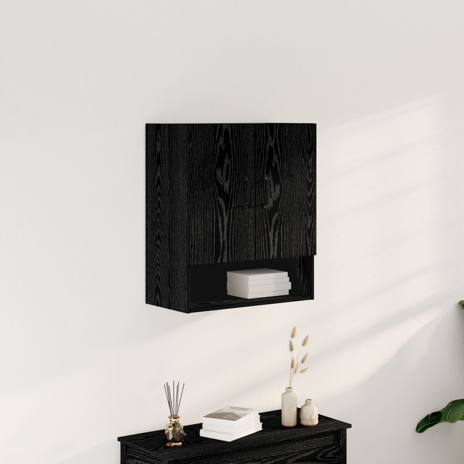 vidaXL Wandregal Schwarze Eiche 60x30x70 cm Holzwerkstoff