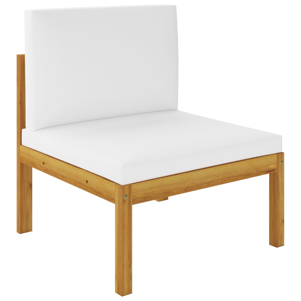 Garten-Mittelsofa mit Auflagen Massivholz Akazie Garten-Mittelsofa mit Auflagen Massivholz Akazie