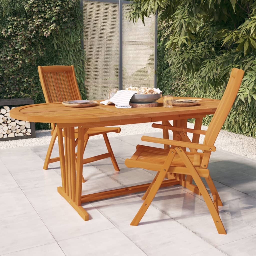 Gartentisch 200x100x75 cm Massivholz Eukalyptus