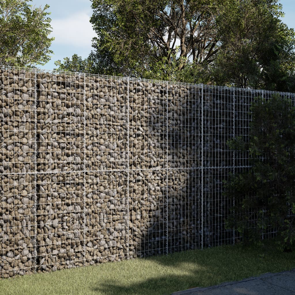 Gabione mit Deckel 200x100x200 cm Verzinktes Eisen Gabione mit Deckel 200x100x200 cm Verzinktes Eisen