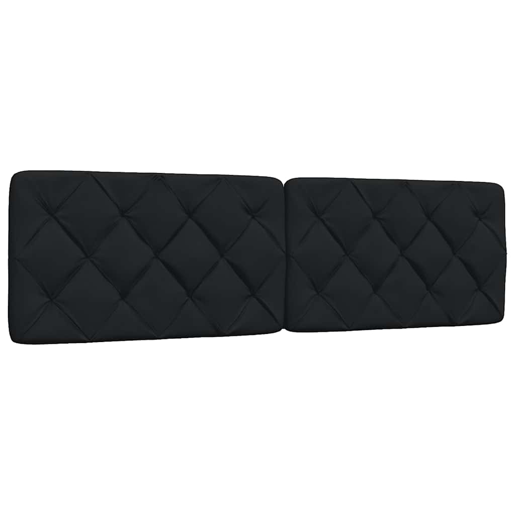 Kopfteil-Kissen Schwarz 180 cm Stoff