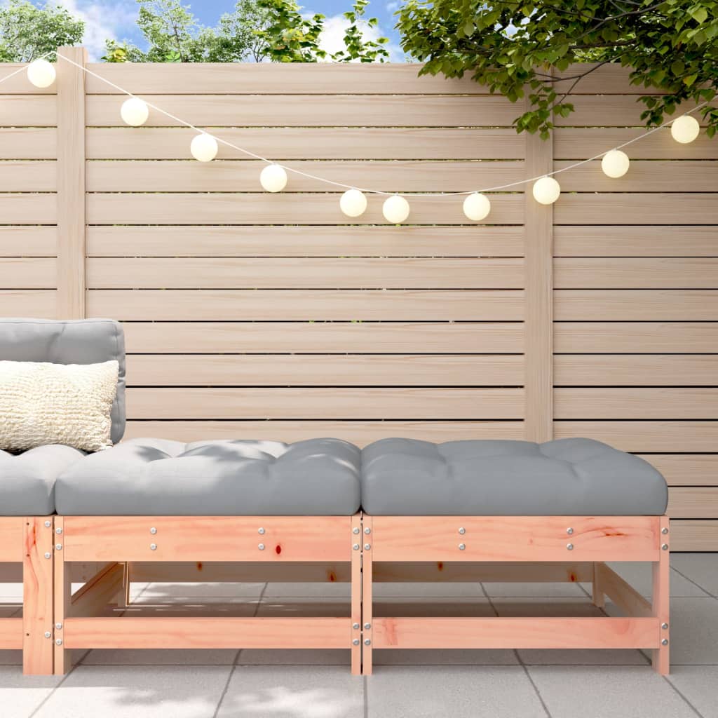 Gartenhocker mit Kissen 2 Stk. Massivholz Douglasie Gartenhocker mit Kissen 2 Stk. Massivholz Douglasie
