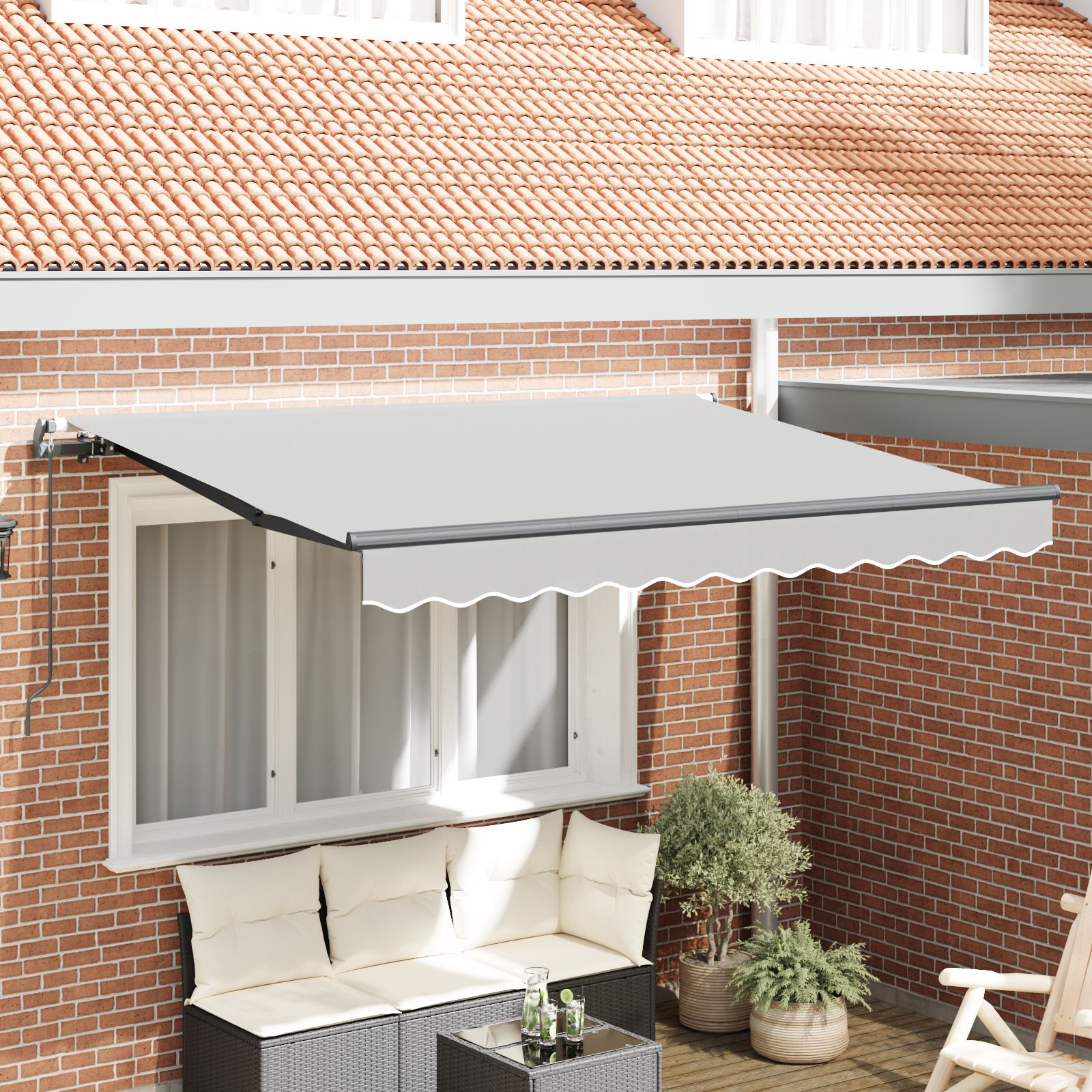 Einziehbarer manueller Markisenrahmen 2,5x2 m Metall