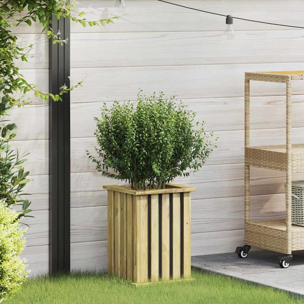 Gartenpflanzer mit Folie 33x33x45 cm imprägniertes Kiefernholz